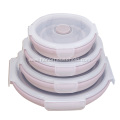 Silicone Round shaped lunch boxes